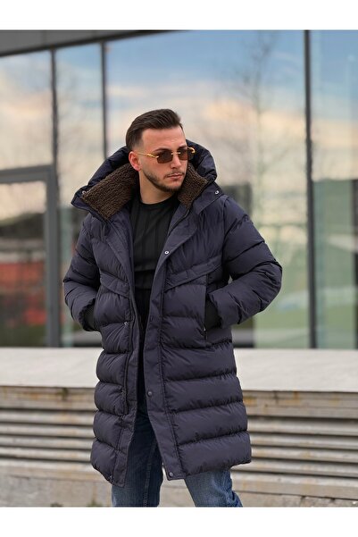 KINGAF Men's Long Filled Inflatable Coat