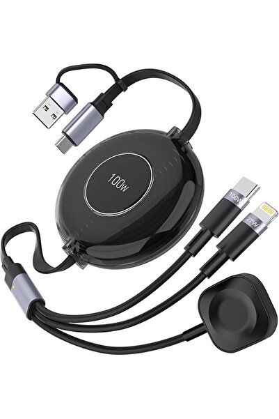 The Bros كابل شحن سريع 6 في 1 بقوة 100 واط، كابل شحن USB-C متعدد الاستخدامات ...