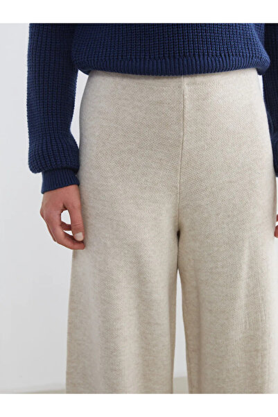 LC Waikiki Pantaloni tricotați de damă cu talie elastică cu picioare largi