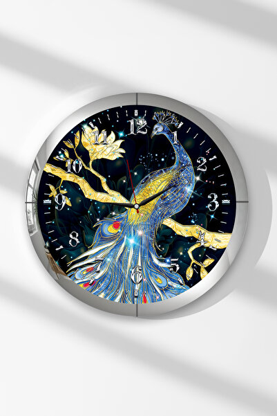 Zevahir Mobilya Dekorasyon Ceas de perete rotund din MDF cu tematică Eleganța...