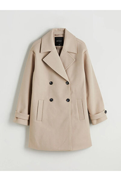 LC Waikiki Jacket Collar Women's Stamp Coat