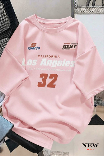 New Shine تي شيرت مطبوع للجنسين من لوس أنجلوس 32