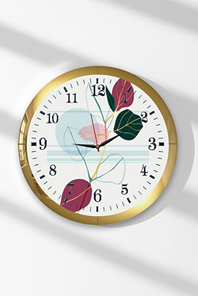 Zevahir Mobilya Dekorasyon Ceas de perete rotund din MDF cu tematică de lalel...