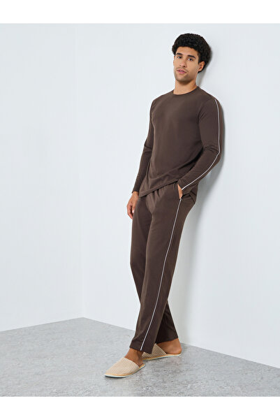 Styli Men Solid Long Sleeves T-Shirt and Pyjama Set