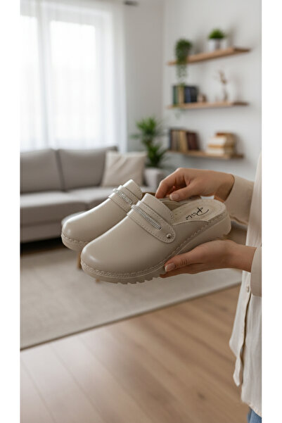 Vojo PR Taş Детальна ортопедична м'яка підошва, закритий носок, жіночі тапочк...