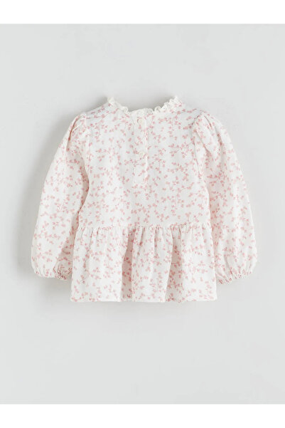 LC Waikiki Crew Neck Floral Baby Girl Blouse and Pants 2Pcs