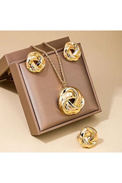 OEM Women's Jewelry Set “Light of the Heart” – 3 Pieces, 18K Gold Plated, Ele...