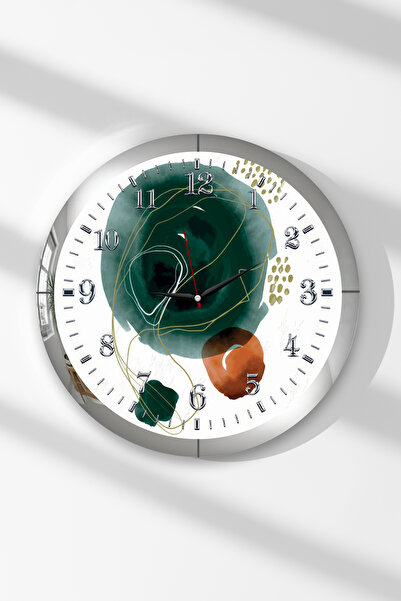 Zevahir Mobilya Dekorasyon Silver Framed Pastel Times Themed Round Mdf Wall C...