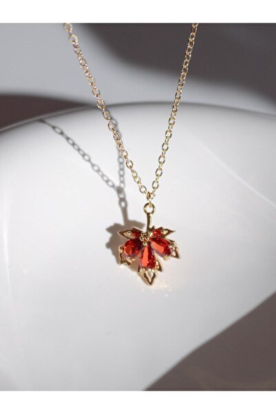 Reorah Collection Zircon Stone Leaf Necklace