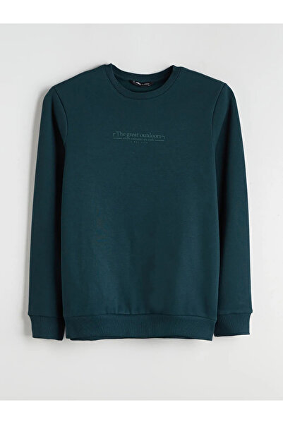 LC Waikiki طاقم الرقبة المطبوعة الرجال البلوز سميكة