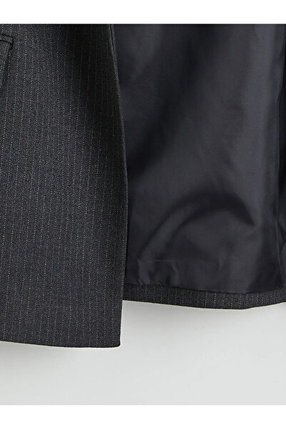 LC Waikiki Double-Breasted Collar Striped Women's Blazer Jacket