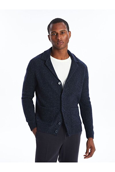 LC Waikiki Standard Mold Jacket Collar Men's Knitwear Cardigan