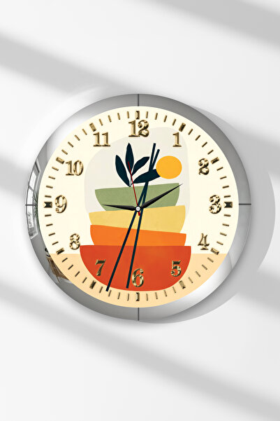 Zevahir Mobilya Dekorasyon Ceas de perete rotund din MDF cu tematică de forme...