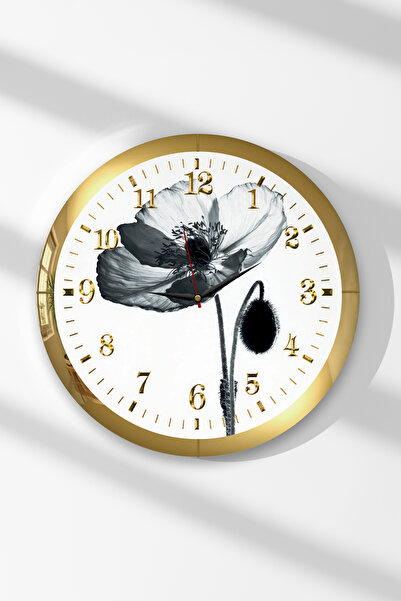 Zevahir Mobilya Dekorasyon Ceas de perete rotund din MDF cu tematică de flori...