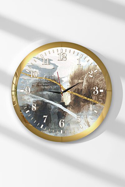 Zevahir Mobilya Dekorasyon Ceas de perete rotund din MDF cu tematică Reflecți...