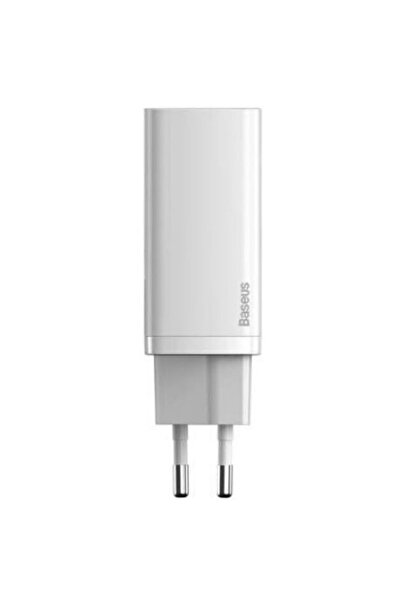 Baseus GaN2 Lite, Quick Charge 65W, 1 x USB 5V/3A, 1 x USB Type-C 5V/3A, white
