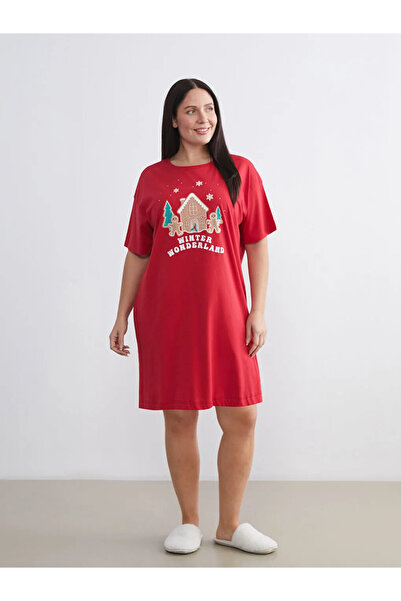 LC Waikiki Cămașă de noapte pentru femei cu tematică de Anul Nou