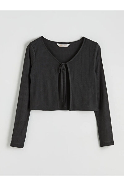 LC Waikiki Tie-Up Collar Textured Women's Pajama Set