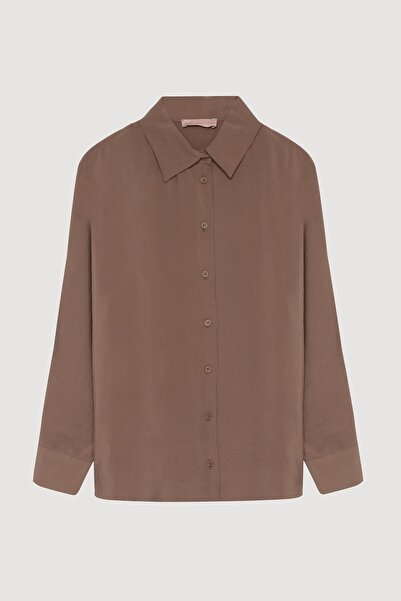 Quzu Women's Shirt Gml00388 Brown