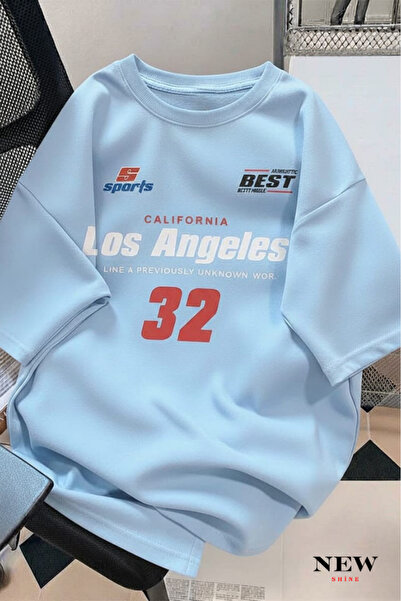 New Shine تي شيرت مطبوع للجنسين من لوس أنجلوس 32