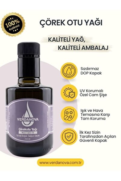 %100 Soğuk Sıkım Çörekotu Yağı 500 ml. - Saf Katkısız Vegan - Omega 6-9 içerir