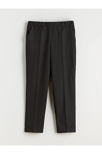 LC Waikiki Plaid Women's Trousers with Elastic Waist