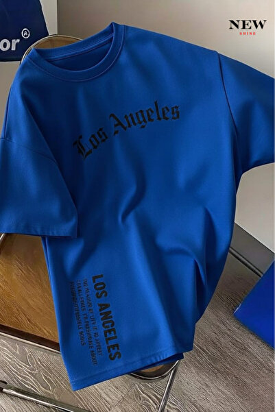 New Shine تي شيرت مطبوع للجنسين من لوس أنجلوس