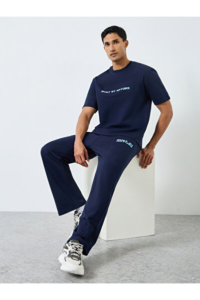 Styli Men Slogan Print T-Shirt and Joggers Co-Ords