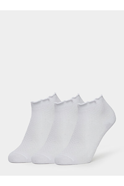 Styli Pack of 3 - Kids White Solid Ankle Socks