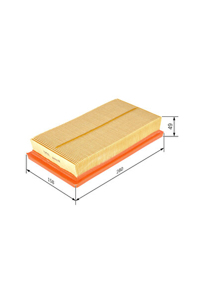 Bosch Air Filter Air Filter S3155 Stilo 1.6 16V 2001 1457433155 Original