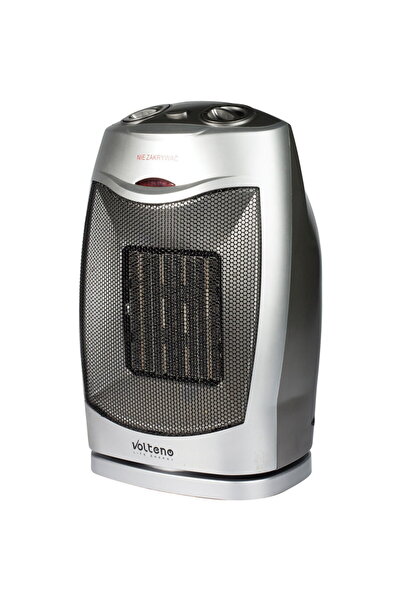 Volteno Incalzitor ceramic 1500W VO0278, Argintiu/Negru, termostat de control...
