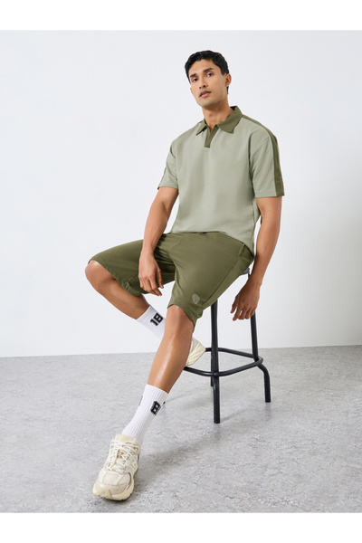 Styli Men Oversized Short Sleeve Polo and Shorts Co-Ords