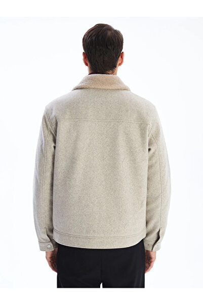 LC Waikiki Standard Shape Shirt Collar Men's Stamp Coat