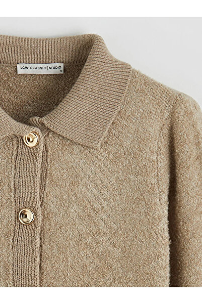 LC Waikiki Shirt Collar Women's Knitwear Cardigan