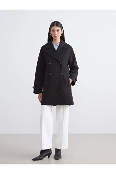 LC Waikiki Jacket Collar Women's Stamp Coat