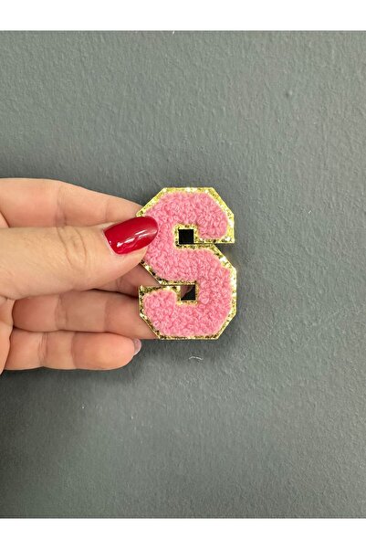 Gönülden Tasarım Iron-On Letter S Embroidery Sewing Accessory 5X3 cm