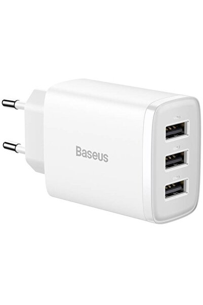 Baseus Priza 3xUSB, 17W - (CCXJ020102) - White