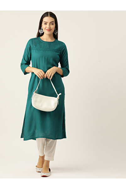 RUE COLLECTION By Styli Women Green Liva Straight Kurta