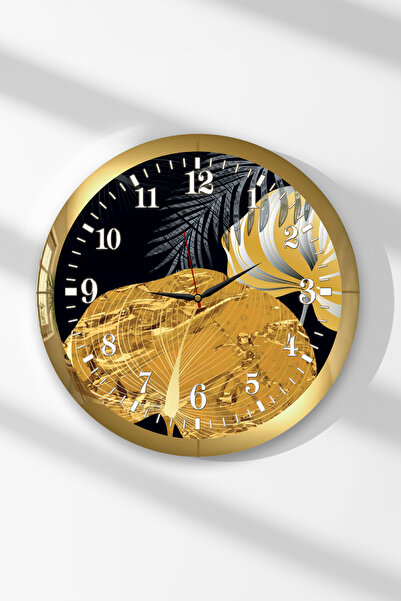 Zevahir Mobilya Dekorasyon Ceas de perete rotund din MDF cu tematică de plant...