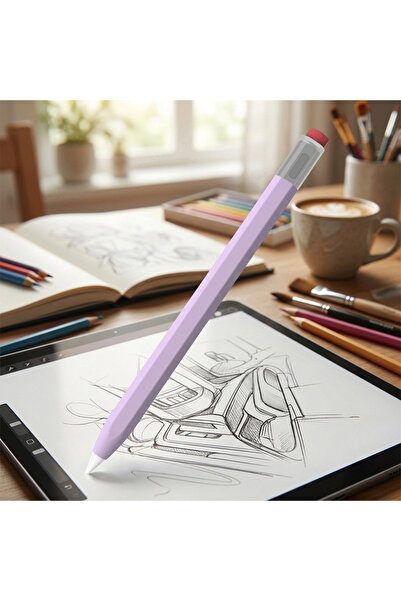 CaseOnn حافظة قلم آبل (USB-C) بتصميم كلاسيكي ريترو من السيليكون غير اللامع بل...