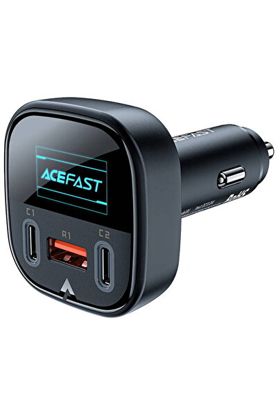 Acefast 101W, 2x mufe USB C / USB, Încărcare rapidă 4.0, Negru
