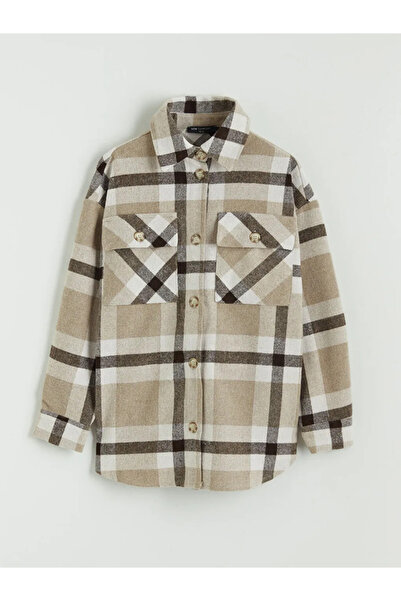LC Waikiki Plaid Oversize Women's Shirt