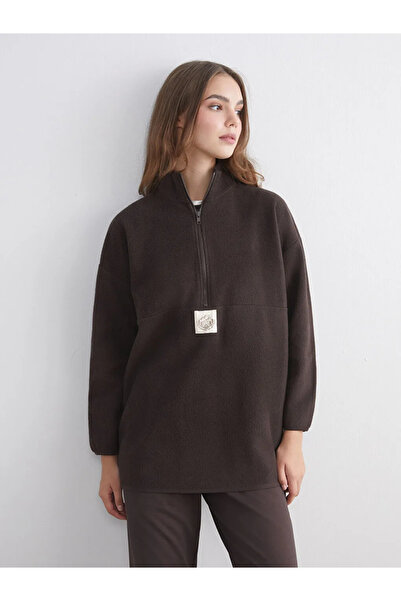 LC Waikiki guler ridicat cu imprimeu Polar pentru femei Swea tricou Tunica