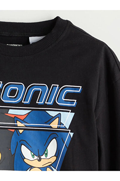 LC Waikiki Crew Neck Sonic Printed Boys' T-Shirt