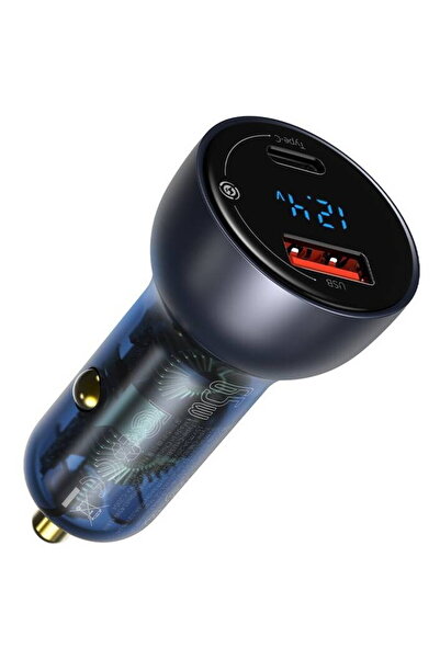 Baseus Dual Quick Charger Baseus, Particular Digital Display, 65W, Gri