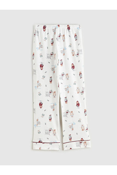 LC Waikiki Shirt Collar Christmas Themed Women's Pajamas Set