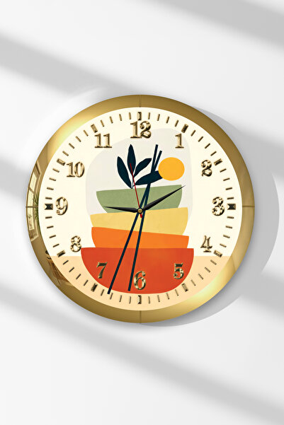 Zevahir Mobilya Dekorasyon Ceas de perete rotund din MDF cu tematică de forme...