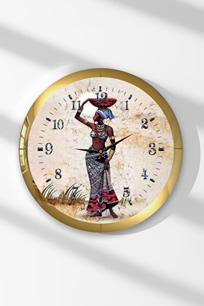 Zevahir Mobilya Dekorasyon Ceas de perete rotund din MDF cu temă feminină, cu...