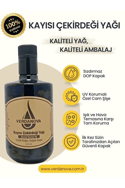 Kayısı Çekirdeği Yağı - 500 ml - Soğuk Sıkım - %100