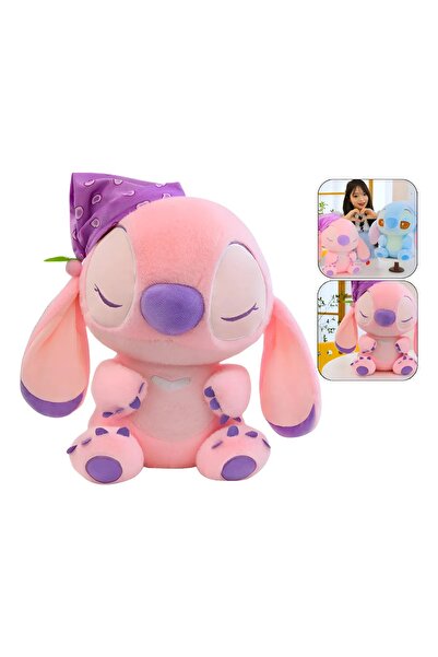 FOXMAG24 Jucărie de pluș, mascota Stitch roz cu pălărie, personaj Lilo și Sti...